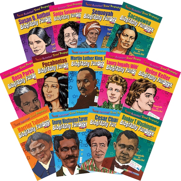 Gallopade Women & Minorities Who Shaped Our Nation Biography FunBook, Set of 13 FBSETWM - main